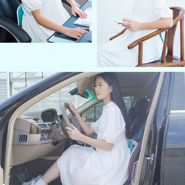 Lumbar Protector Cushion Children Office Sedentary Seat Posture Correction Chair(Emerald)