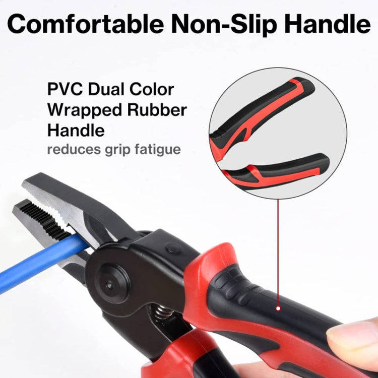 5 In 1  Combination Interchangeable Head Pliers Kit General Repair Screwdriver Pliers(Red Black)