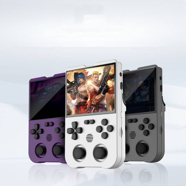 AMPOWN XU10 Handheld Game Console 3.5-Inch IPS Screen Linux System Portable Video Arcade 64G(White)
