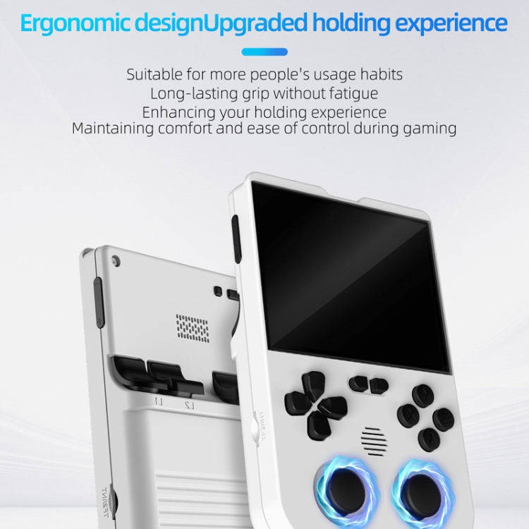 AMPOWN XU10 Handheld Game Console 3.5-Inch IPS Screen Linux System Portable Video Arcade 64G(White)