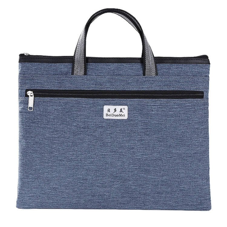 BeiDuoMei Thickened Oxford Cloth Briefcase Portable File Bag A4 Storage File Package(Blue)