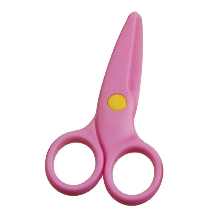 4pcs Mini Cute Safety Plastic Scissors Children Handmade Paper Cutting Tools(Pink)