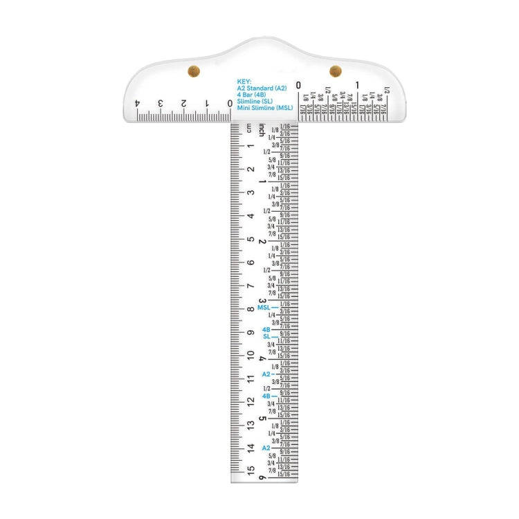 Plastic T-Square Ruler Learning Stationery Ruler(Transparent)