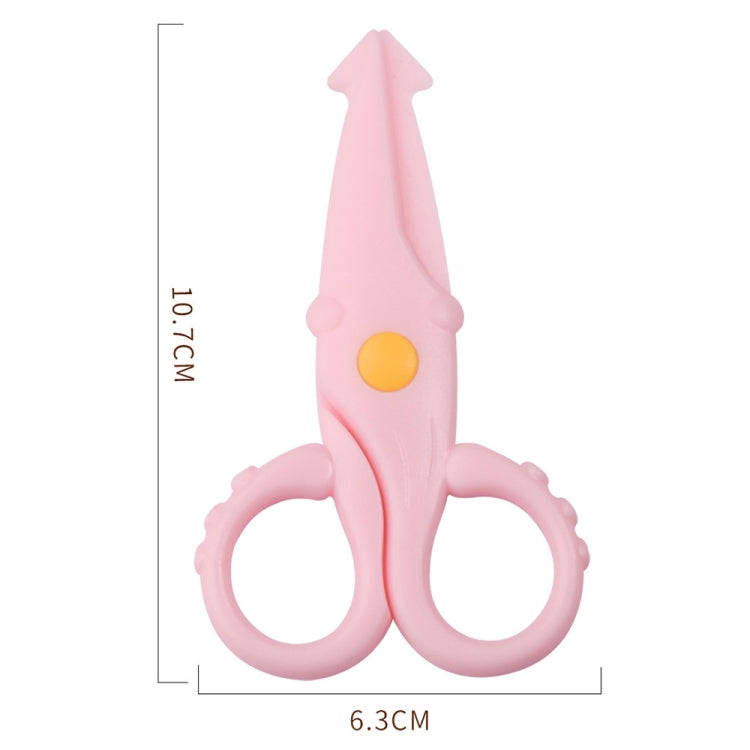 10pcs Cute Squid Mini Plastic Scissors Children Handmade Paper Cutting Tools(Blue)