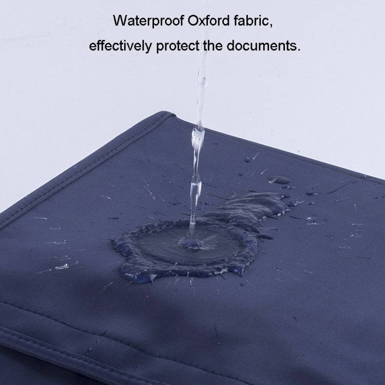 BeiDuoMei Portable File Bag A4 Waterproof Zipper Folder Can Put Water Cup Storage Bag(3 Layers Bl...