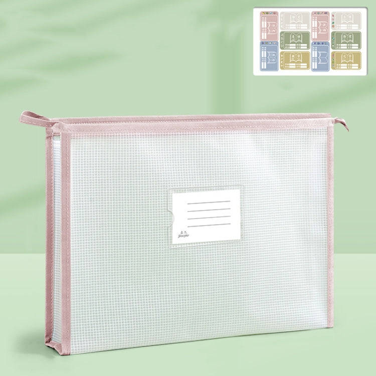 YAOJIE Student Subject Classification Storage Bag EVA 3D Thicken A4 Exam Special File Bags(Pink)