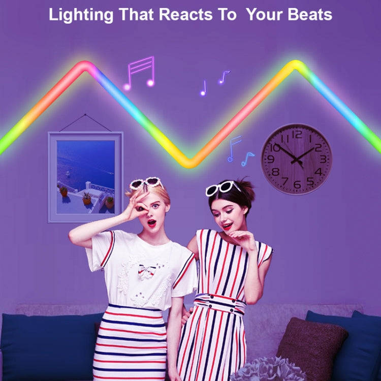 8pcs+4 Corners Bluetooth 12V RGBIC Splicing Wall Light Intelligent Remote Control Indoor Decorati...