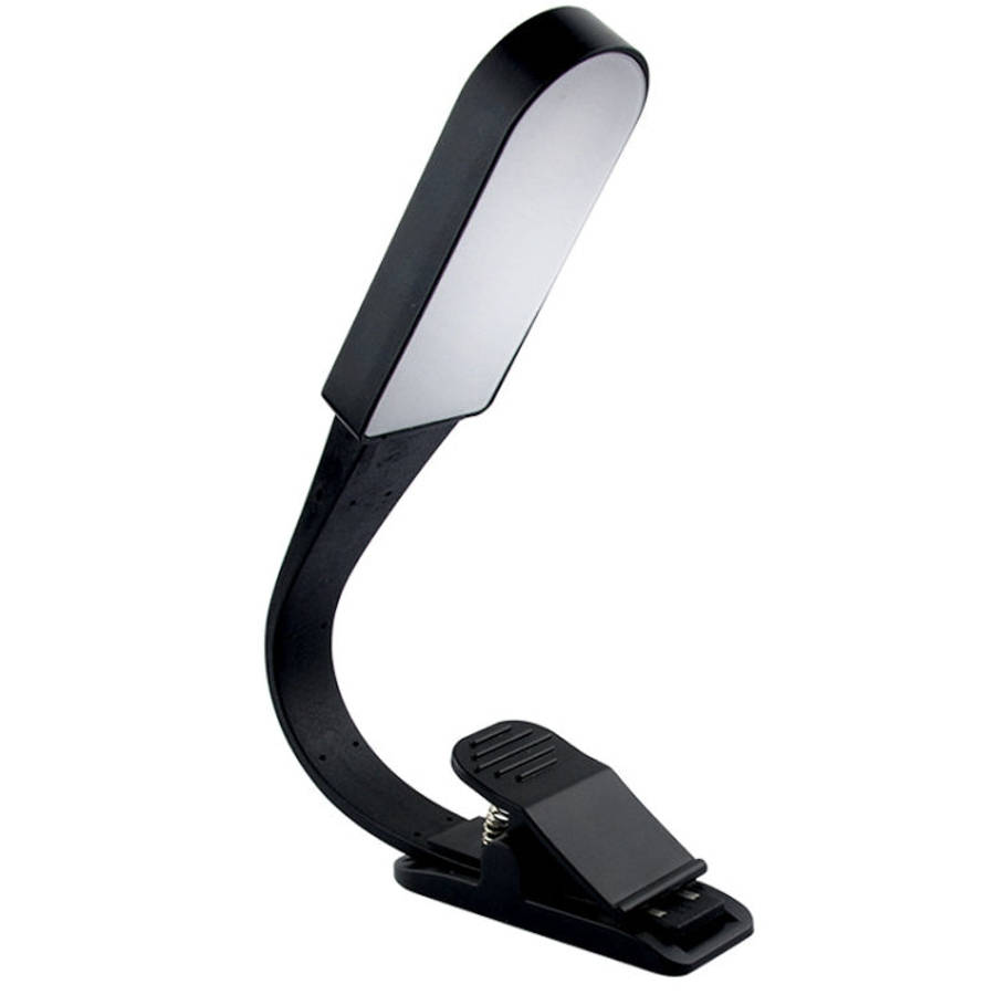 USB Charging Stepless Dimming LED Clip Light Dormitory Bedside Magnetic Reading Lamp(Black)