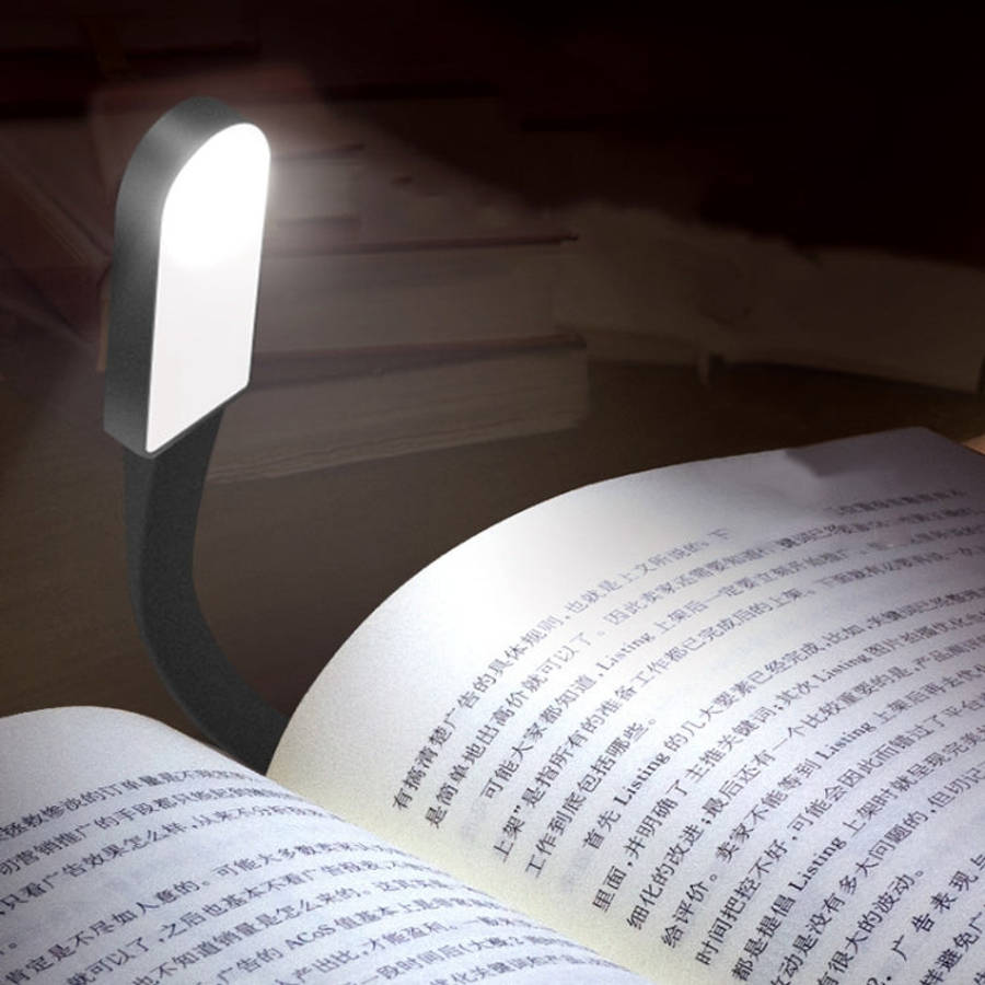 USB Charging Stepless Dimming LED Clip Light Dormitory Bedside Magnetic Reading Lamp(Black)