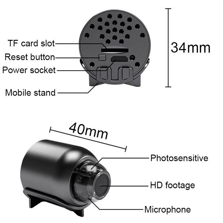 2 Million Pixel HD Home Smart WIFI Remote Mini 1080P Surveillance Camera, Specification: X5