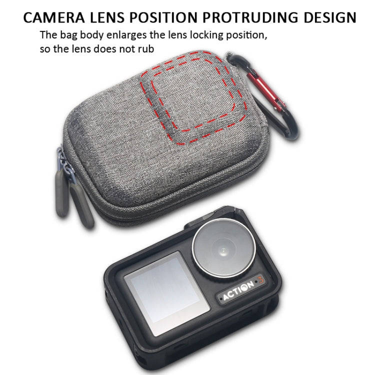 For Insta360 Ace Pro / Action 4/ Action 3 Protective Storage Bag(Gray)