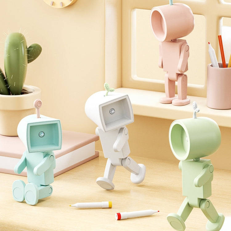 Mini Astronaut Magnetic LED Night Light Desktop Building Block Ornaments Desk Lamp, Color: Round ...