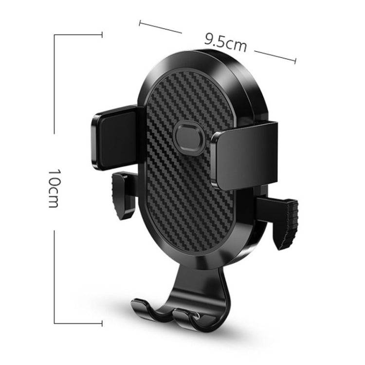 Carbon Fiber Automotive Phone Holder Car Navigation Bracket Telescopic Model, Specification: 2 In...