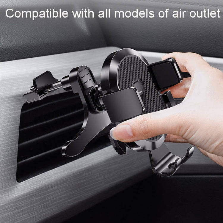 Carbon Fiber Automotive Phone Holder Car Navigation Bracket Telescopic Model, Specification: 2 In...