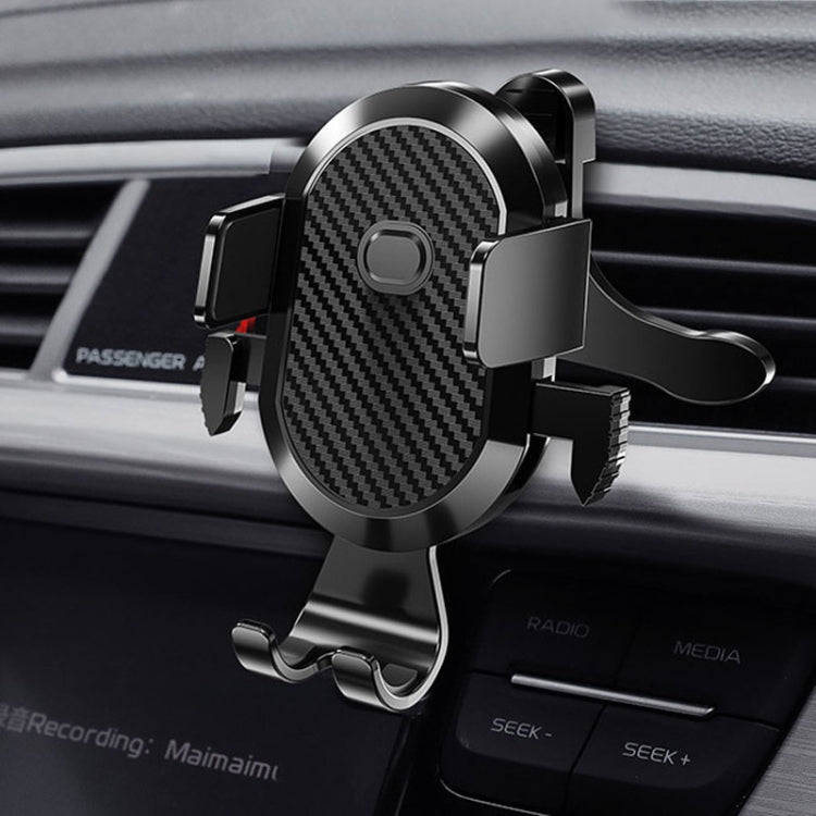 Carbon Fiber Automotive Phone Holder Car Navigation Bracket Telescopic Model, Specification: 2 In...