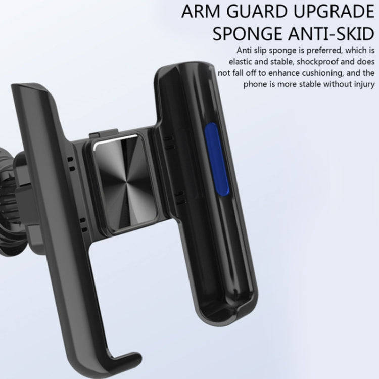 Car Air Outlet Rotatable Snap-on Base Mobile Phone Navigation Bracket(Silver)