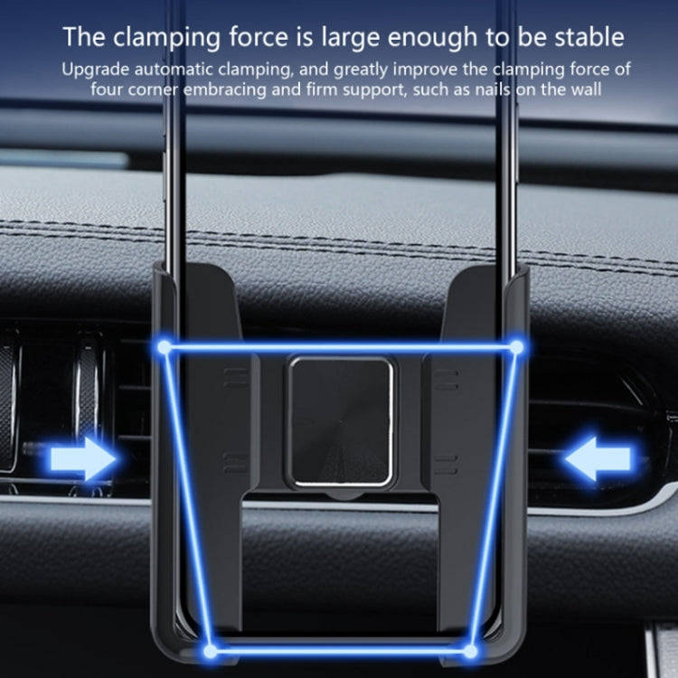 Car Air Outlet Rotatable Snap-on Base Mobile Phone Navigation Bracket(Black)