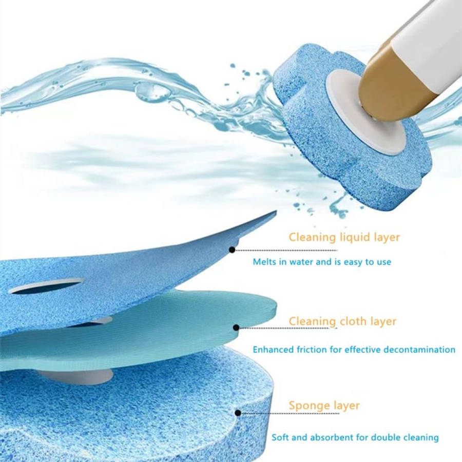With 6pcs Marine Incense Brush Head Disposable Toilet Brush Set Wall-mounted Throwable Bathroom C...