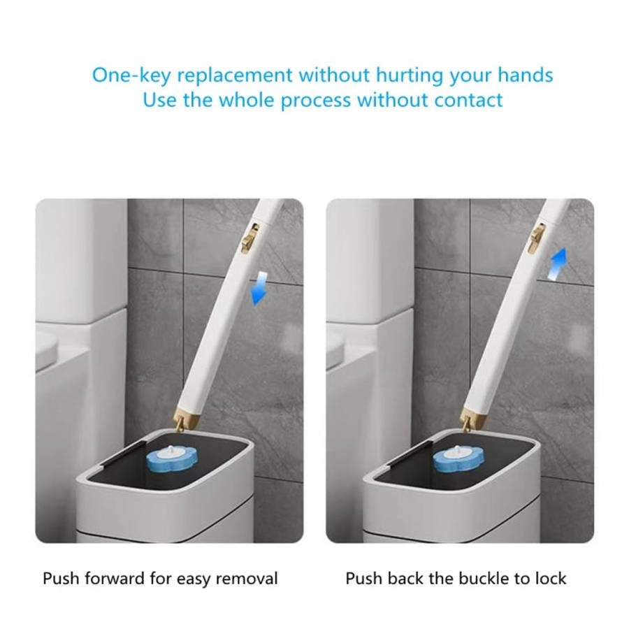 With 6pcs Marine Incense Brush Head Disposable Toilet Brush Set Wall-mounted Throwable Bathroom C...