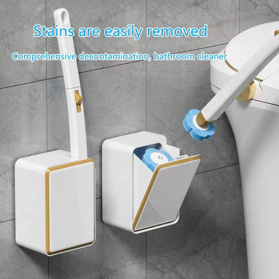 With 6pcs Marine Incense Brush Head Disposable Toilet Brush Set Wall-mounted Throwable Bathroom C...