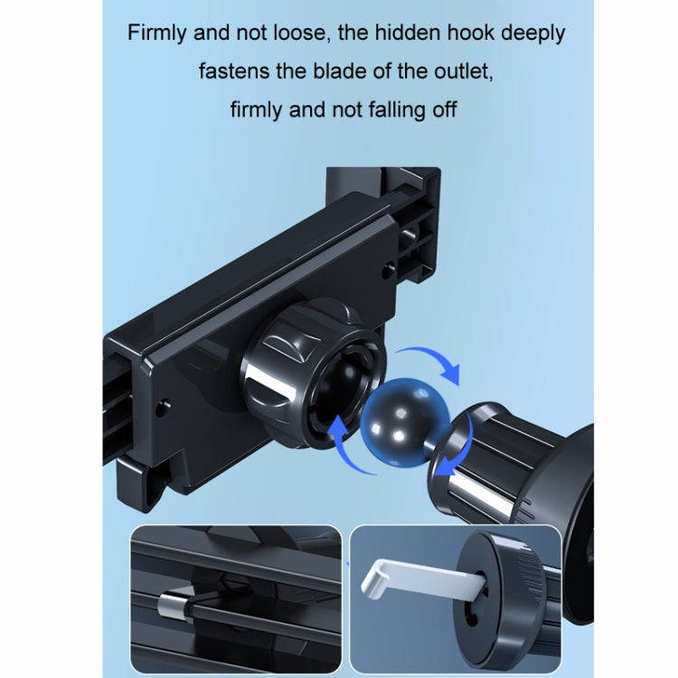 Car Air Outlet Mobile Phone Navigation Fixed Bracket(Black)