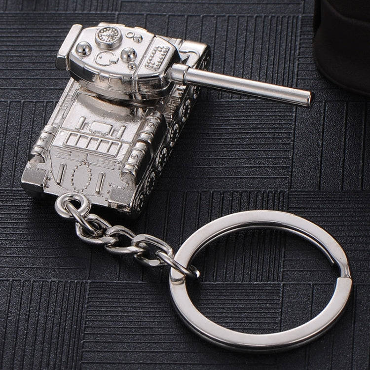 Men Car Pendant Personalized Tank World Model Keychain(Tank Silver)