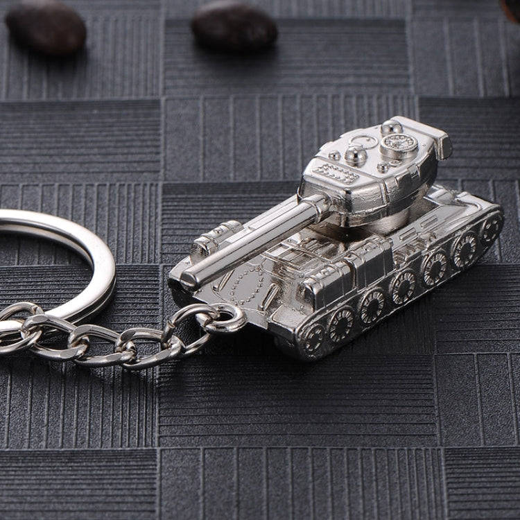 Men Car Pendant Personalized Tank World Model Keychain(Tank Silver)