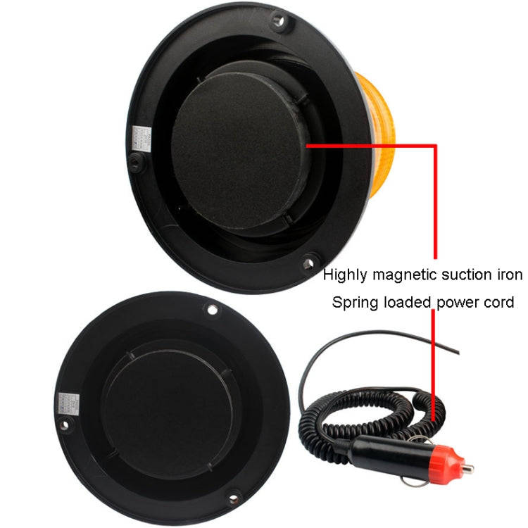 Magnetic School Bus Warning Lights Car Ceiling Flashing Lights With Cigarette Lighter(Yellow)