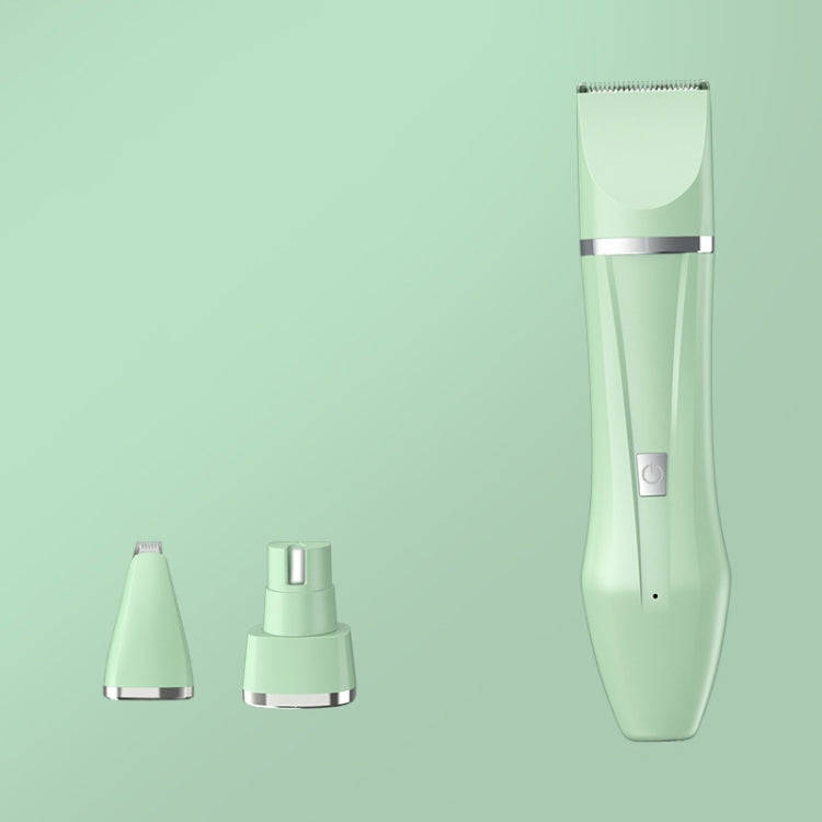 Multifunctional Pet Electric Shaver Cat And Dog Hair Clipper, Color: 3-in-1 Green