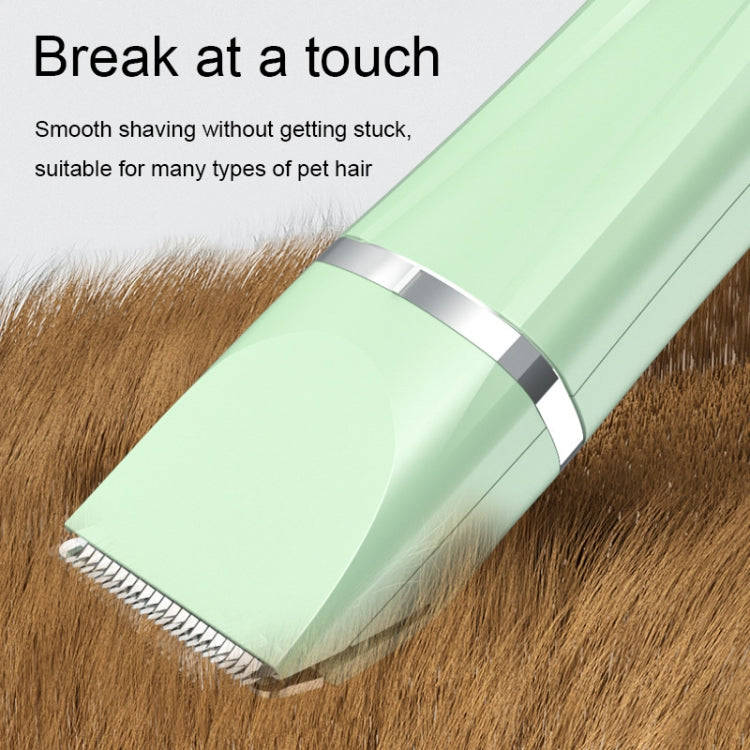 Multifunctional Pet Electric Shaver Cat And Dog Hair Clipper, Color: 3-in-1 Green