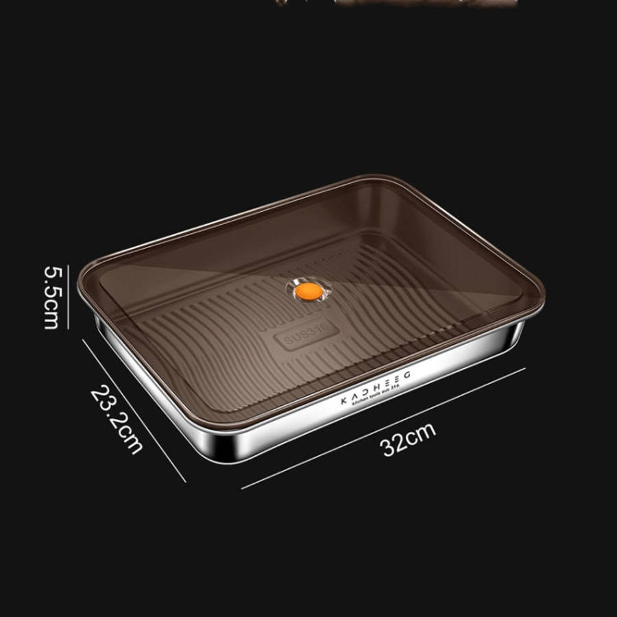 Kacheeg Refrigerator Dumpling Storage Box Home Use Wonton Freezer Organizer, Style: 316 Steel