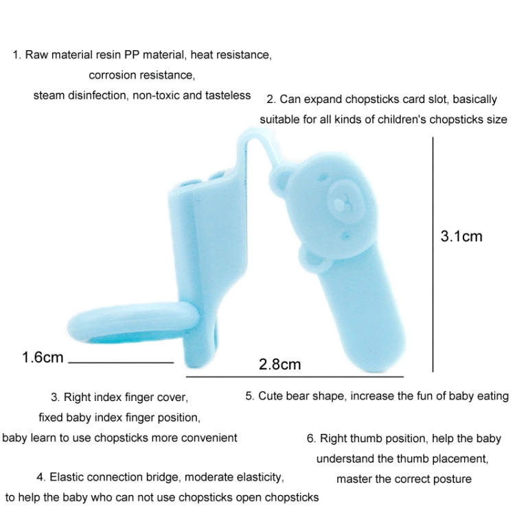 3pcs/set Children Chopstick Grip Corrector Non-slip Practice Chopsticks Finger Cots, Random Packa...