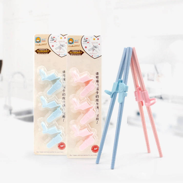3pcs/set Children Chopstick Grip Corrector Non-slip Practice Chopsticks Finger Cots, Random Packa...