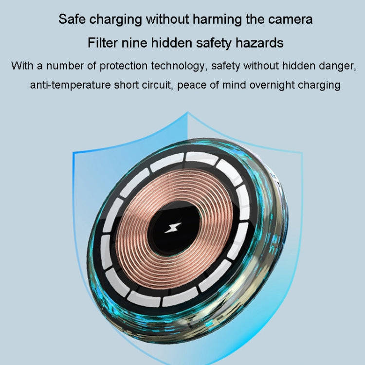 For iPhone Magsafe Magnetic Car Wireless Charger Phone Holder Light Emitting Wireless Charger, St...