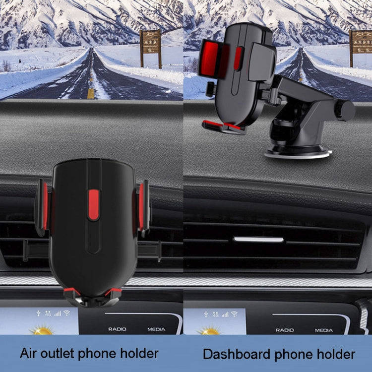 Suction Cup Model Car Cell Phone Telescopic Holder Universal Automobile Navigation Bracket(Black)