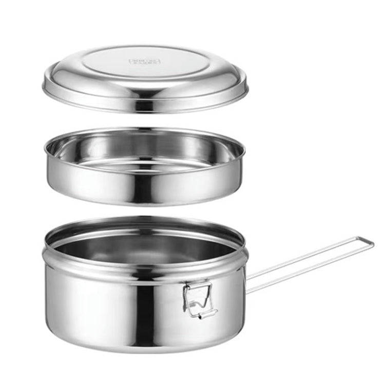 16cm Double Layer 304 Stainless Steel Round Lunch Box