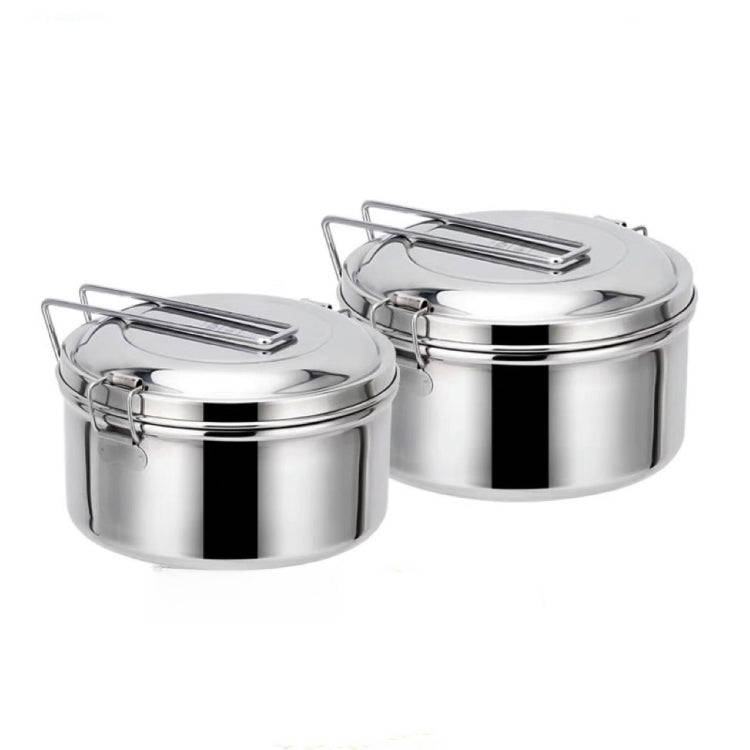 16cm Double Layer 304 Stainless Steel Round Lunch Box