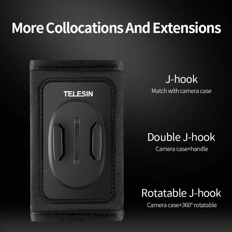 TELESIN Backpack Shoulder Strap Bracket Mount for GoPro Hero / Insta360 /  SJCAM / DJI Action Acc...