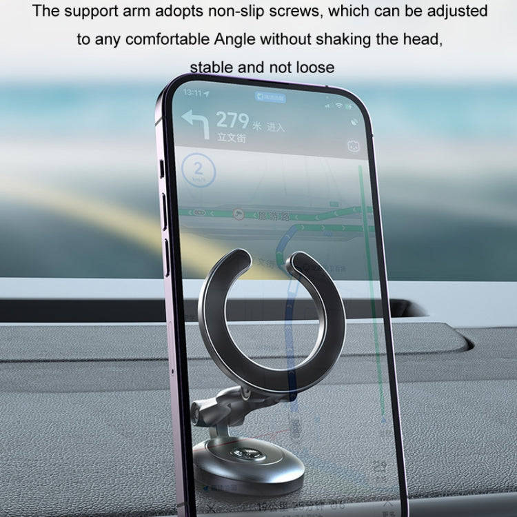 Metal Magsafe Magnetic Mobile Phone Folding Holder(Pearl Black)