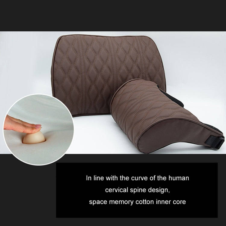 Car Seat Memory Foam Support Cushion, Color: Coffee Headrest