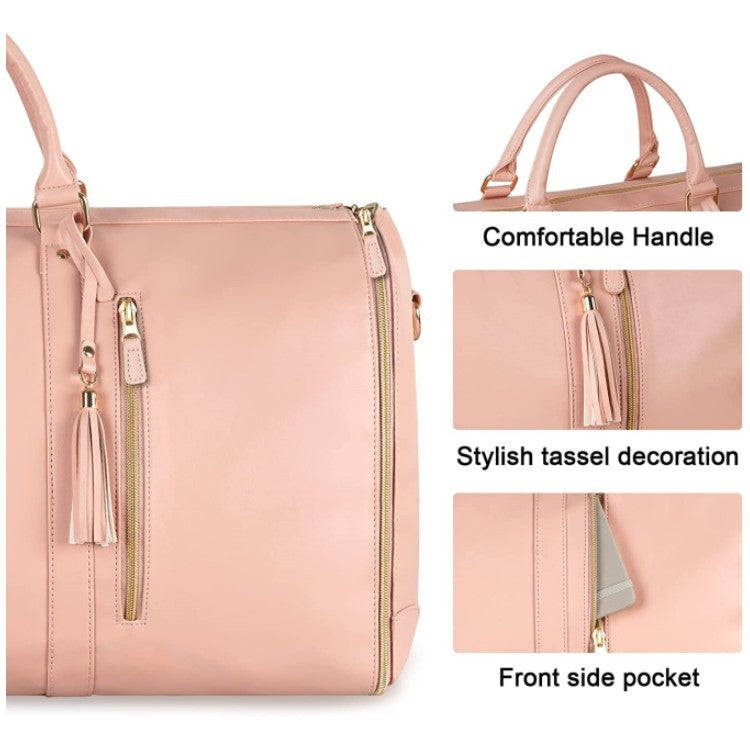 APJ990 Large Capacity Travel Portable Folding Luggage Bag Outdoor Storage Fitness Bag(Pink)