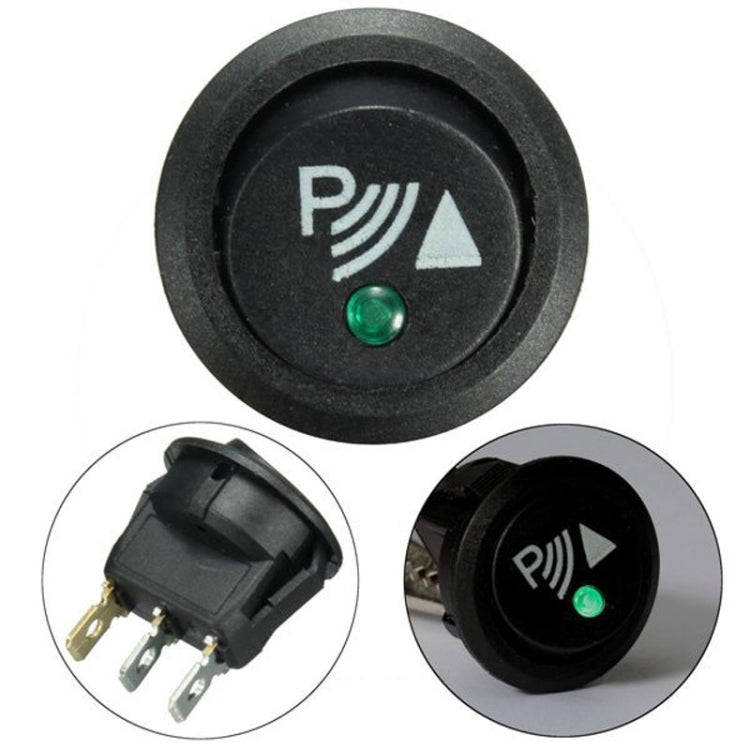 2pcs KCD1-102N Round 3Pin Rocker Switch LED Light 12V Car Modification Reverse Sensor Switch