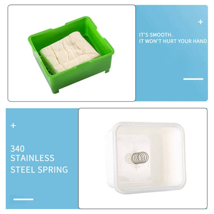 Household Tofu Squeezer Kitchen Built-In Tofu Draining Machine(White And Green)