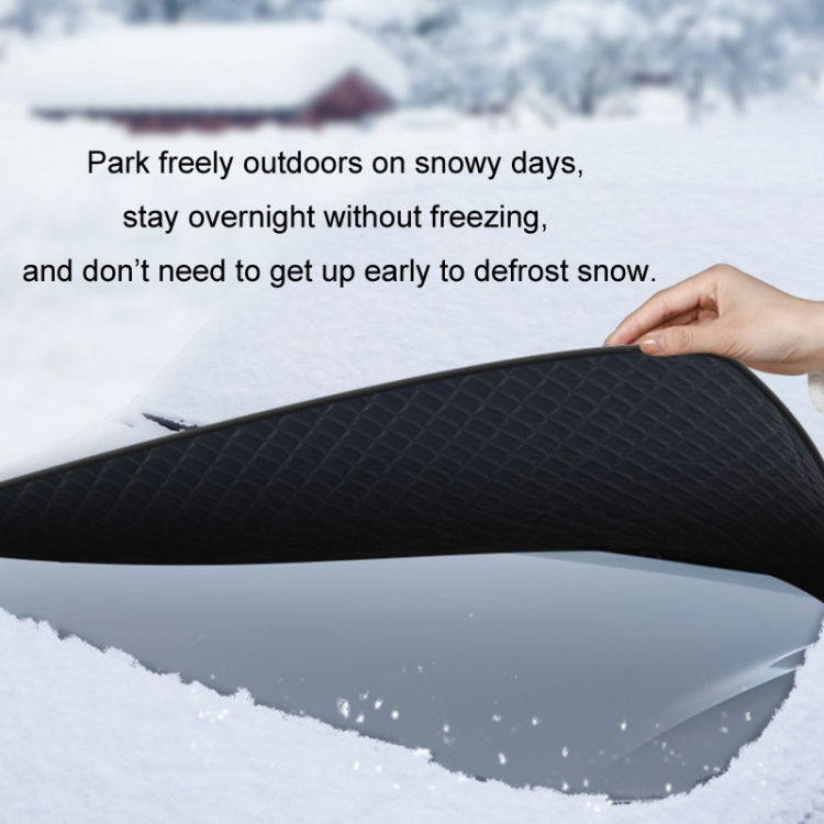 Car Front Windshield Snow and Anti-freeze Thickened Car Cover, Size: Black SUV