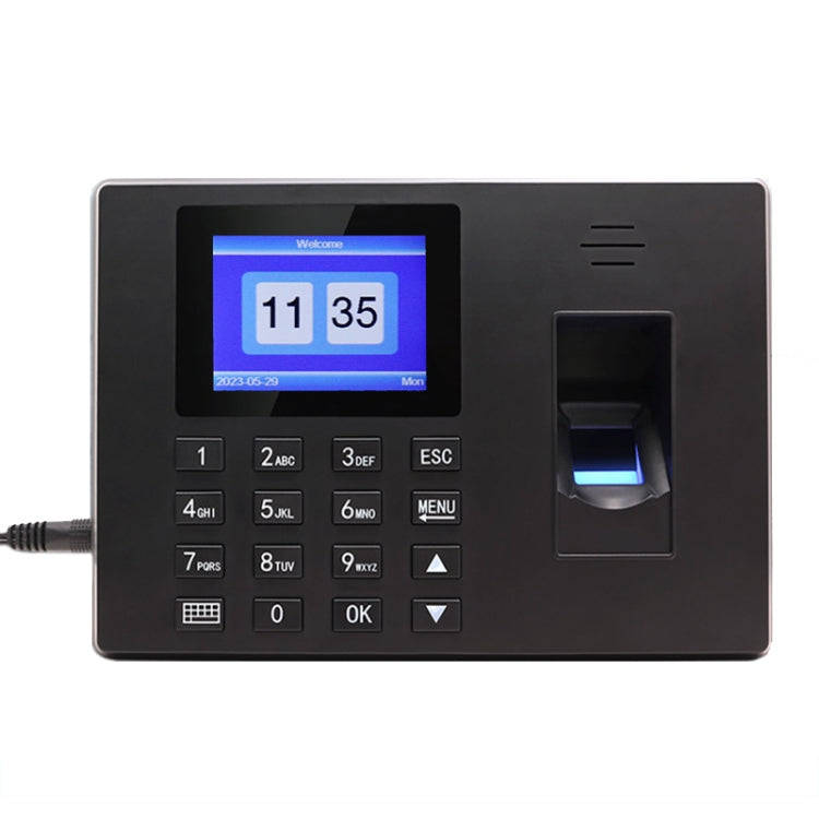 Fingerprint Recognition Voice Broadcast Smart Report Generation Attendance Machine, Model: Black ...