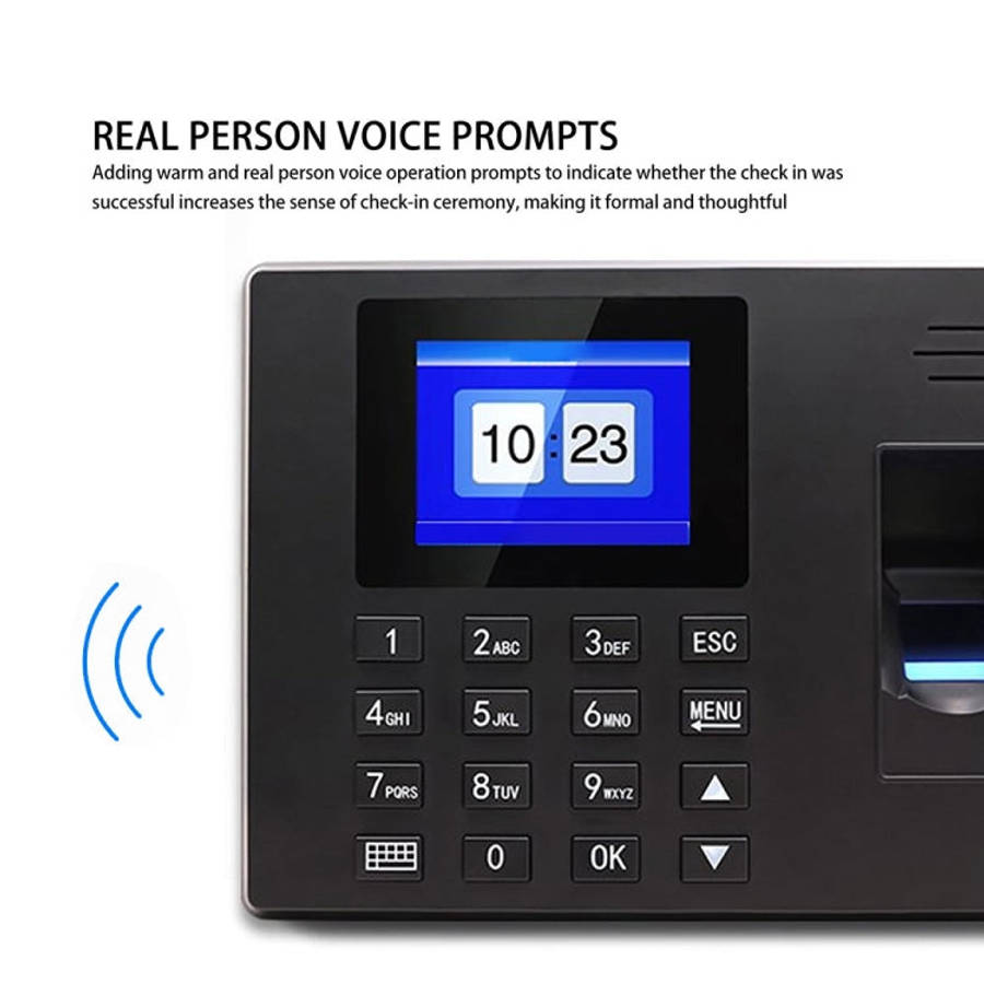 Fingerprint Recognition Voice Broadcast Smart Report Generation Attendance Machine, Model: Black ...