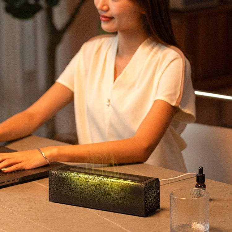 Lava Flame Aromatherapy Machine Air Atomizing Humidifier With Colorful Light, Model: DQ711 Pro Black