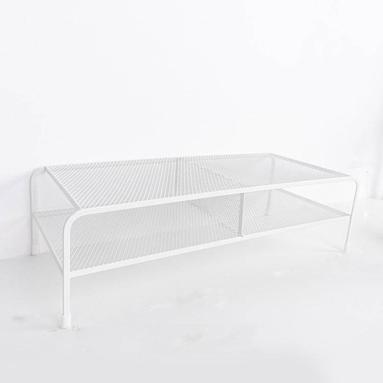 Computer Monitor Elevated Bracket Desk Wrought Iron Rack Organizer, Spec: Double Layer Split