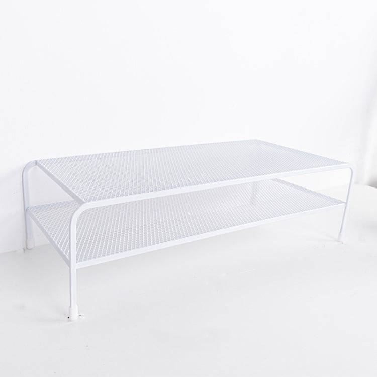 Computer Monitor Elevated Bracket Desk Wrought Iron Rack Organizer, Spec: Deepen Dual Layer