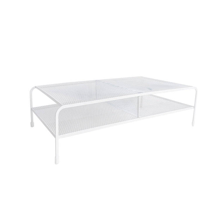 Computer Monitor Elevated Bracket Desk Wrought Iron Rack Organizer, Spec: Double Layer Split